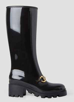 gucci horsebit knee-high boots|Gucci rain boots for women.